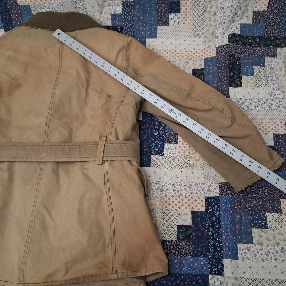 True Vintage 1940 WWII US Army M1938 Mackinaw Jeep Coat With Belt Wool Lined - Picture 13 of 16